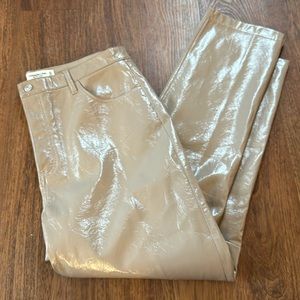 Abercrombie Vegan Leather 90s straight ultra high rise - sz 16